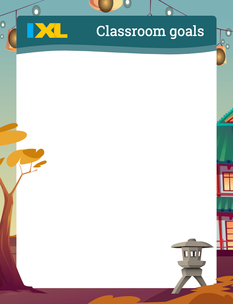 Classroom Goals Poster With Lantern Theme